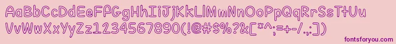 Fill Me With Color   Font – Purple Fonts on Pink Background