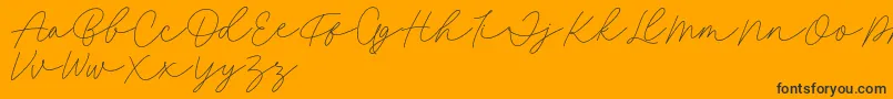 Fonte Fillia Script FREE – fontes pretas em um fundo laranja