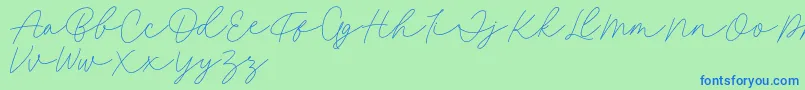 Police Fillia Script FREE – polices bleues sur fond vert