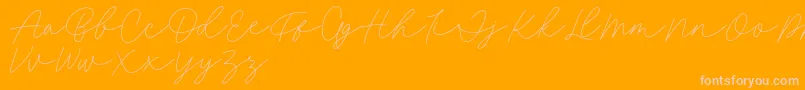Police Fillia Script FREE – polices roses sur fond orange