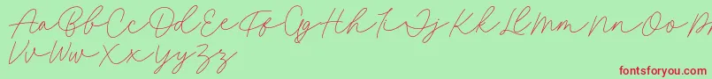 Police Fillia Script FREE – polices rouges sur fond vert
