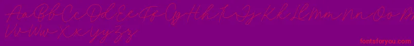 fuente Fillia Script FREE – Fuentes Rojas Sobre Fondo Morado