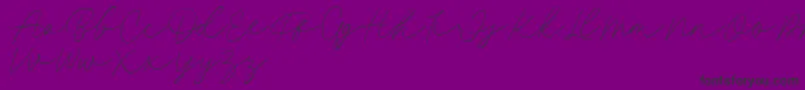 Fillia Script FREE-fontti – mustat fontit violetilla taustalla