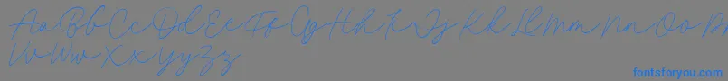Fillia Script FREE Font – Blue Fonts on Gray Background