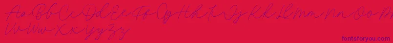 Fillia Script FREE Font – Purple Fonts on Red Background