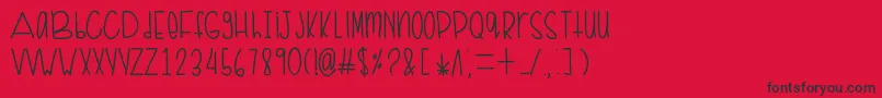 Filly 2 Font – Black Fonts on Red Background