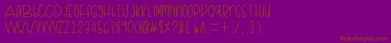 Шрифт Filly 2 – коричневые шрифты на фиолетовом фоне
