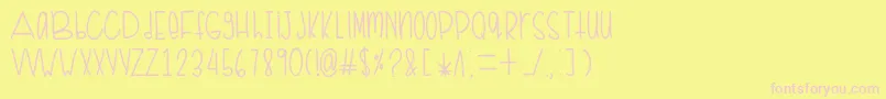 Filly 2 Font – Pink Fonts on Yellow Background