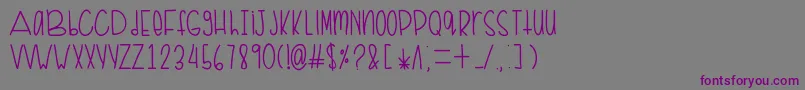 Шрифт Filly 2 – фиолетовые шрифты на сером фоне
