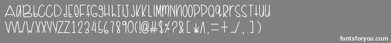 Filly 2 Font – White Fonts on Gray Background