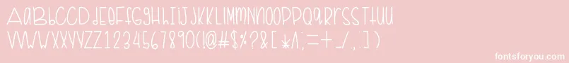 Filly 2 Font – White Fonts on Pink Background