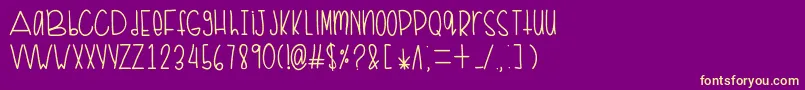 Filly 2 Font – Yellow Fonts on Purple Background