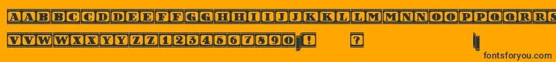 FilmLetters Font – Black Fonts on Orange Background