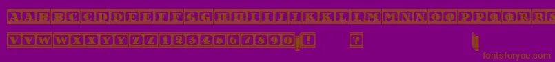 Шрифт FilmLetters – коричневые шрифты на фиолетовом фоне