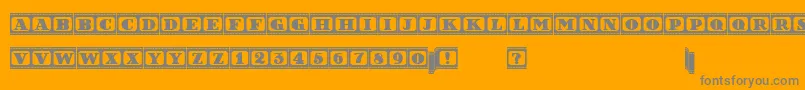 FilmLetters Font – Gray Fonts on Orange Background