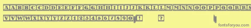 FilmLetters Font – Gray Fonts on Yellow Background
