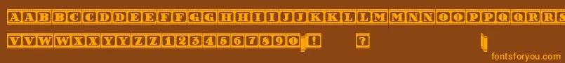 FilmLetters Font – Orange Fonts on Brown Background