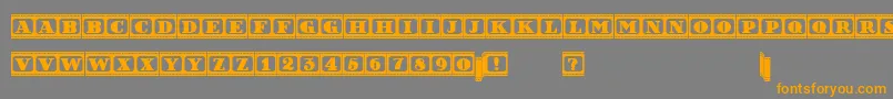 FilmLetters Font – Orange Fonts on Gray Background