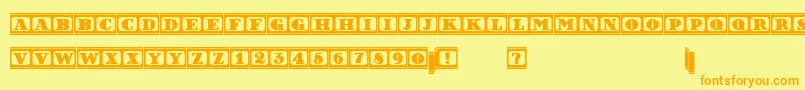 FilmLetters Font – Orange Fonts on Yellow Background