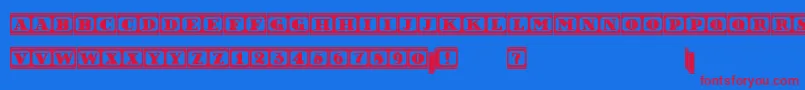 Шрифт FilmLetters – красные шрифты на синем фоне