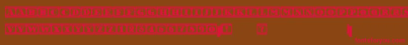 FilmLetters Font – Red Fonts on Brown Background