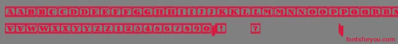 FilmLetters Font – Red Fonts on Gray Background