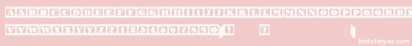 FilmLetters Font – White Fonts on Pink Background