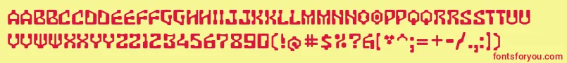 Antar Font – Red Fonts on Yellow Background