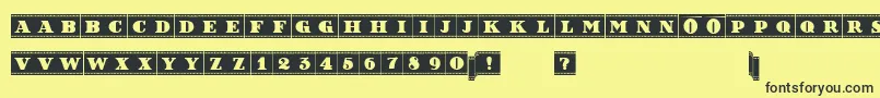 FilmLettersFilled Font – Black Fonts on Yellow Background