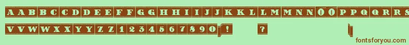 fuente FilmLettersFilled – Fuentes Marrones Sobre Fondo Verde