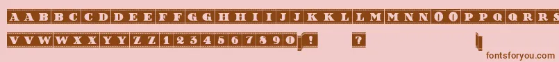 FilmLettersFilled Font – Brown Fonts on Pink Background