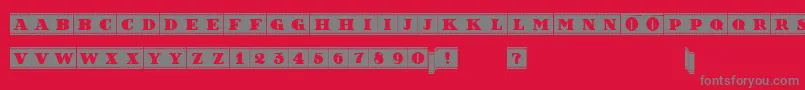 Шрифт FilmLettersFilled – серые шрифты на красном фоне