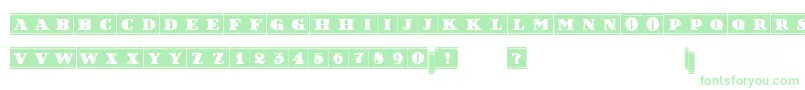 FilmLettersFilled Font – Green Fonts on White Background