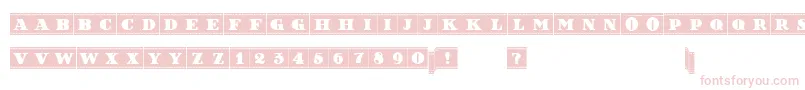 FilmLettersFilled Font – Pink Fonts on White Background