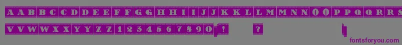 FilmLettersFilled-Schriftart – Violette Schriften auf grauem Hintergrund