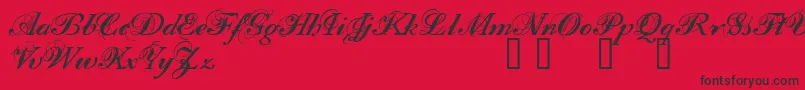 FILOM    Font – Black Fonts on Red Background