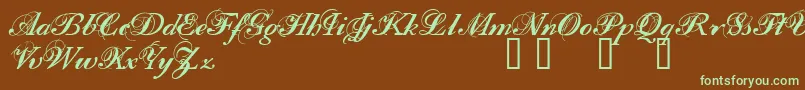 FILOM    Font – Green Fonts on Brown Background