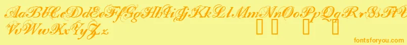 FILOM    Font – Orange Fonts on Yellow Background