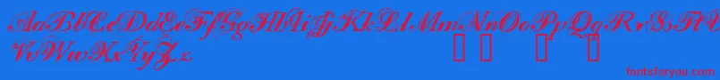 FILOM    Font – Red Fonts on Blue Background