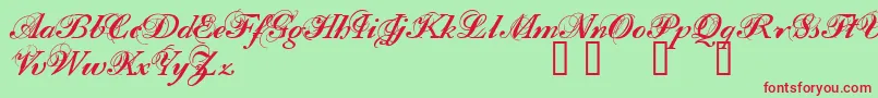 FILOM    Font – Red Fonts on Green Background