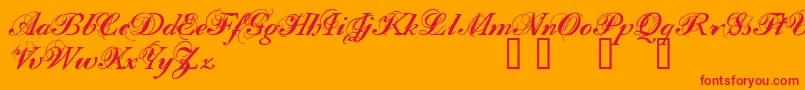 FILOM    Font – Red Fonts on Orange Background