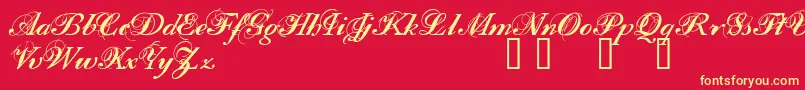 FILOM    Font – Yellow Fonts on Red Background
