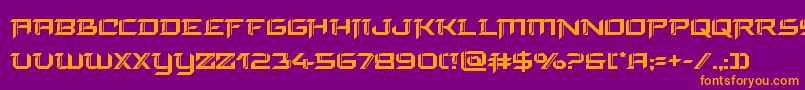 finalfront Font – Orange Fonts on Purple Background