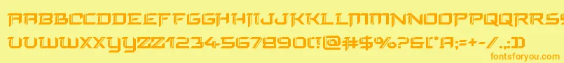 finalfront Font – Orange Fonts on Yellow Background