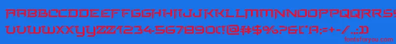 finalfront Font – Red Fonts on Blue Background