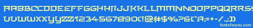 finalfront Font – Yellow Fonts on Blue Background