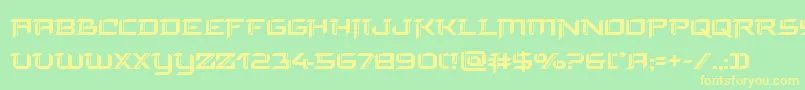 finalfront Font – Yellow Fonts on Green Background