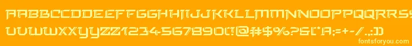 フォントfinalfront – オレンジの背景に黄色の文字