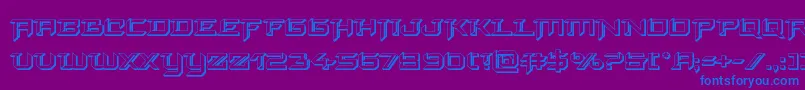 finalfront3d-Schriftart – Blaue Schriften auf violettem Hintergrund