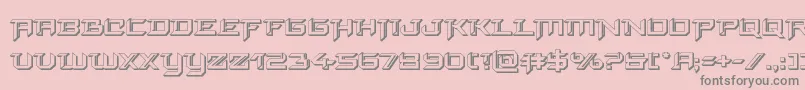 finalfront3d Font – Gray Fonts on Pink Background